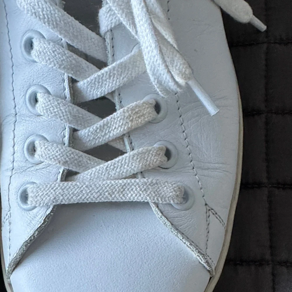 Re/Done 70’s Tennis Sneakers with Green Accents Size US 9 & EU 39